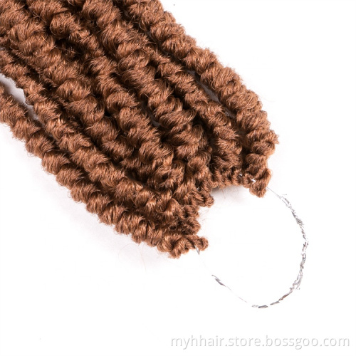 Spiral Twisted Braid Ombre 14 Inch 12 Strands/Piece Twist Crochet Braids Hair Extensions Curly End Synthetic hair